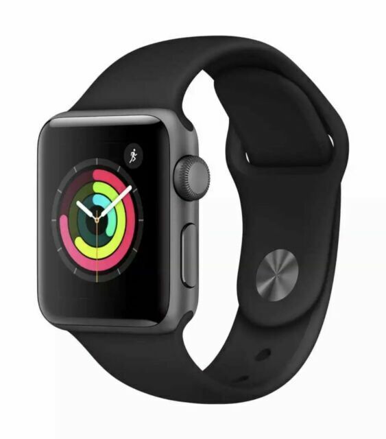 Apple Watch Series 3 38 mm Gray Case Black Aluminium Smartwatch – MTF02LLA