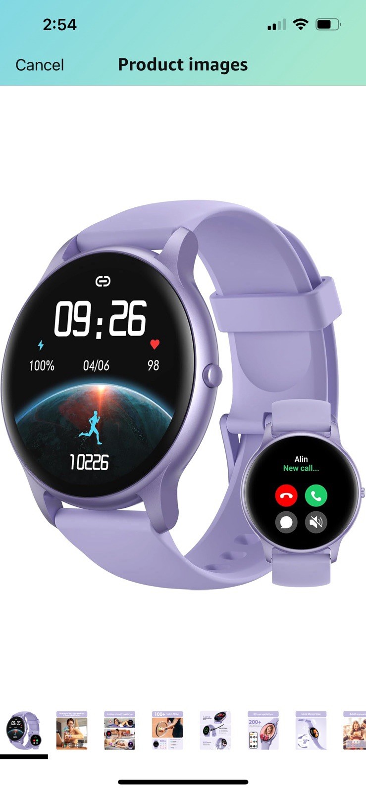 Parsonver Smart Fitness Watch(Answer/Make Calls) for Android iPhone, Purple