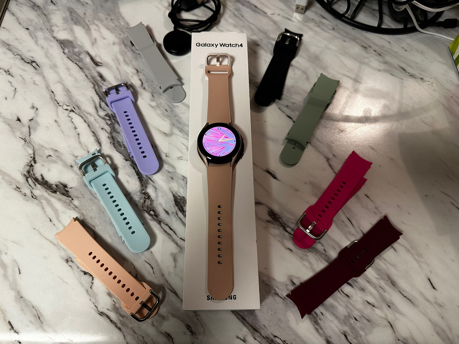 Samsung Galaxy Watch4 40mm Aluminum Case w/ Sport Band – Pink Gold…PERFECTION!