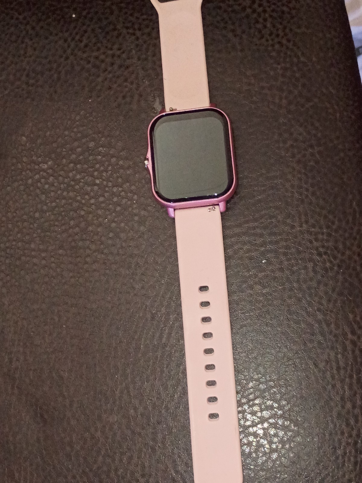 Apple Smart Watch 37mm Metal Case Pink w/ Pink Silicone Band Fitness Tracker
