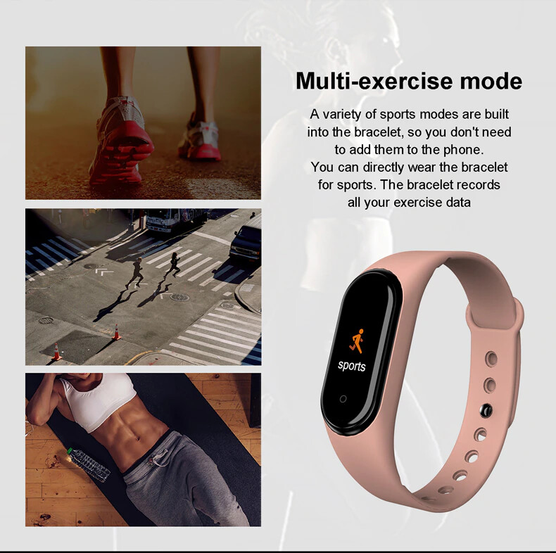 M6 Smart Band Watch Bracelet Wristband Fitness Tracker Blood Pressure Heartrate