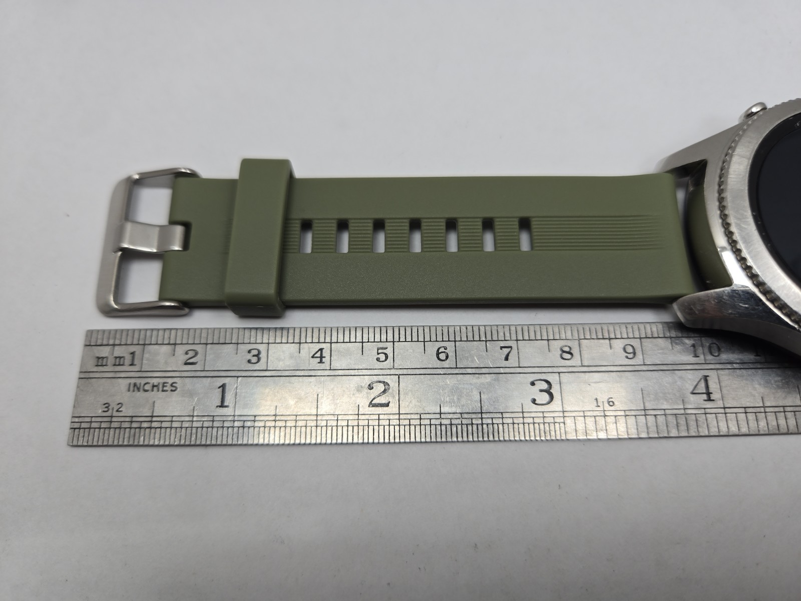 Samsung Gear S3 Classic ATT LTE GPS 46mm Silver Smartwatch Green Band – Read
