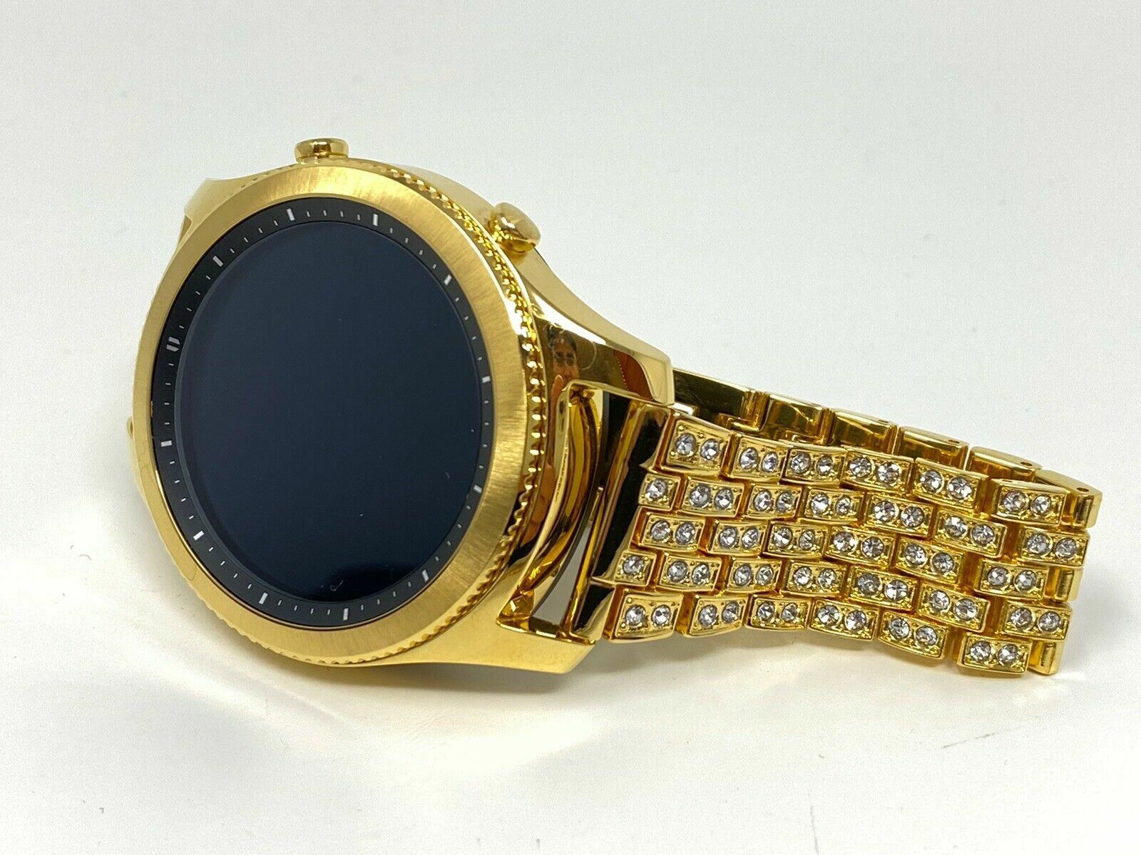 Custom 24K GOLD Plated Samsung Gear S3 Classic DIAMOND Rhinestone Band