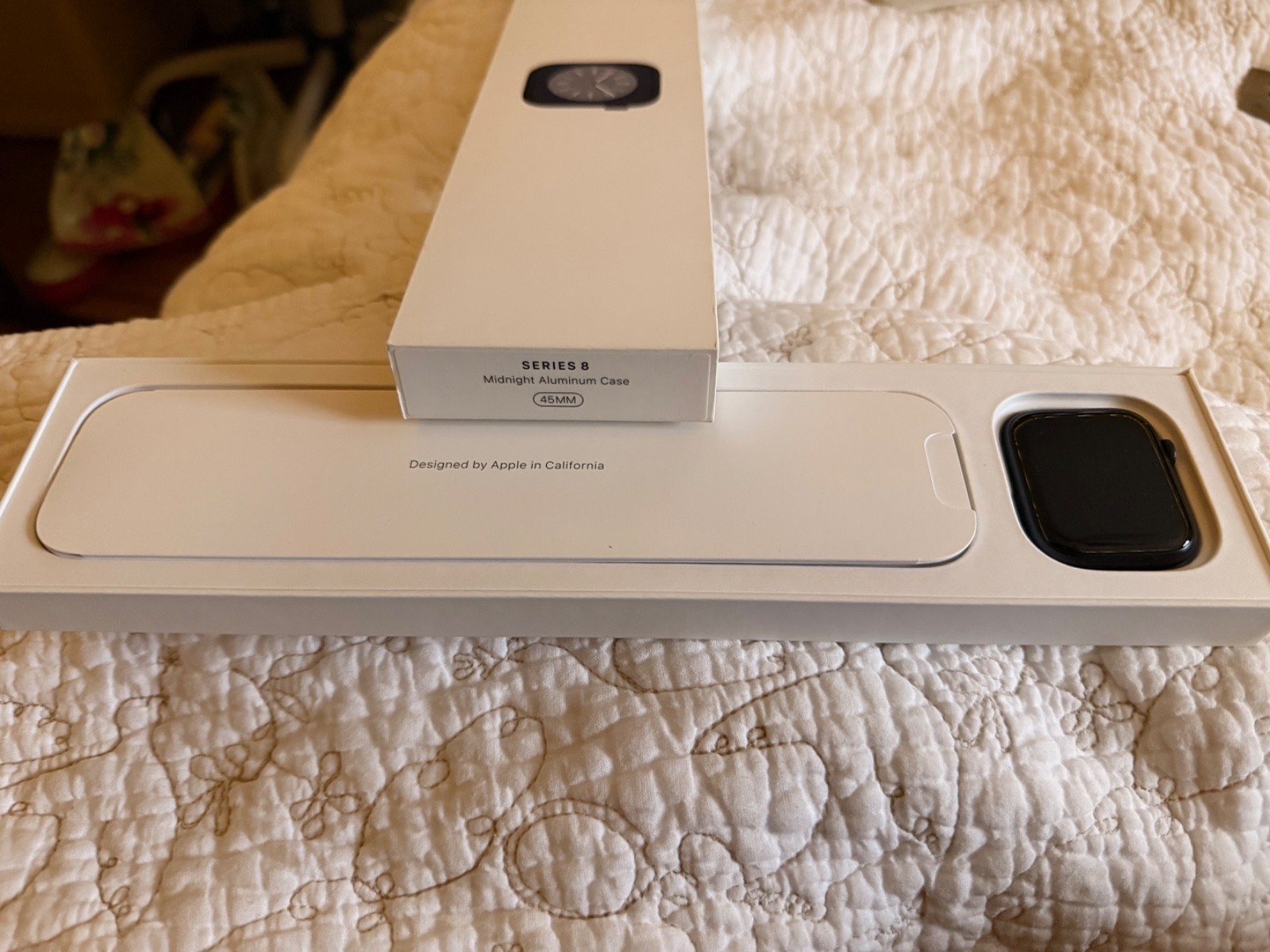 Apple Watch Series 8 45mm Midnight Aluminum Case with Sport Band, M/L (GPS)…