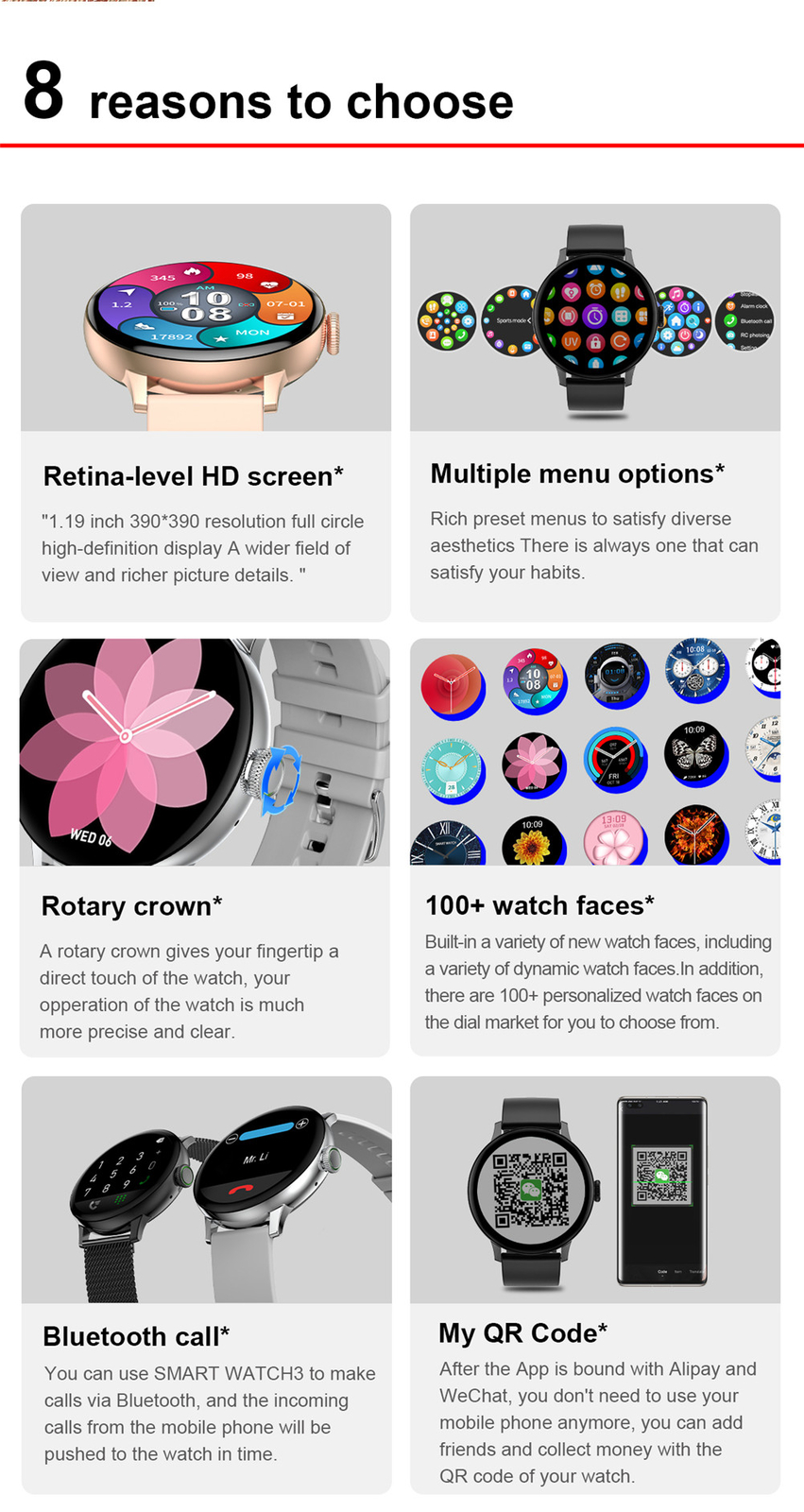 Smart Watch Touch Screen Waterproof Pedometer Activity Tracker for Women Men