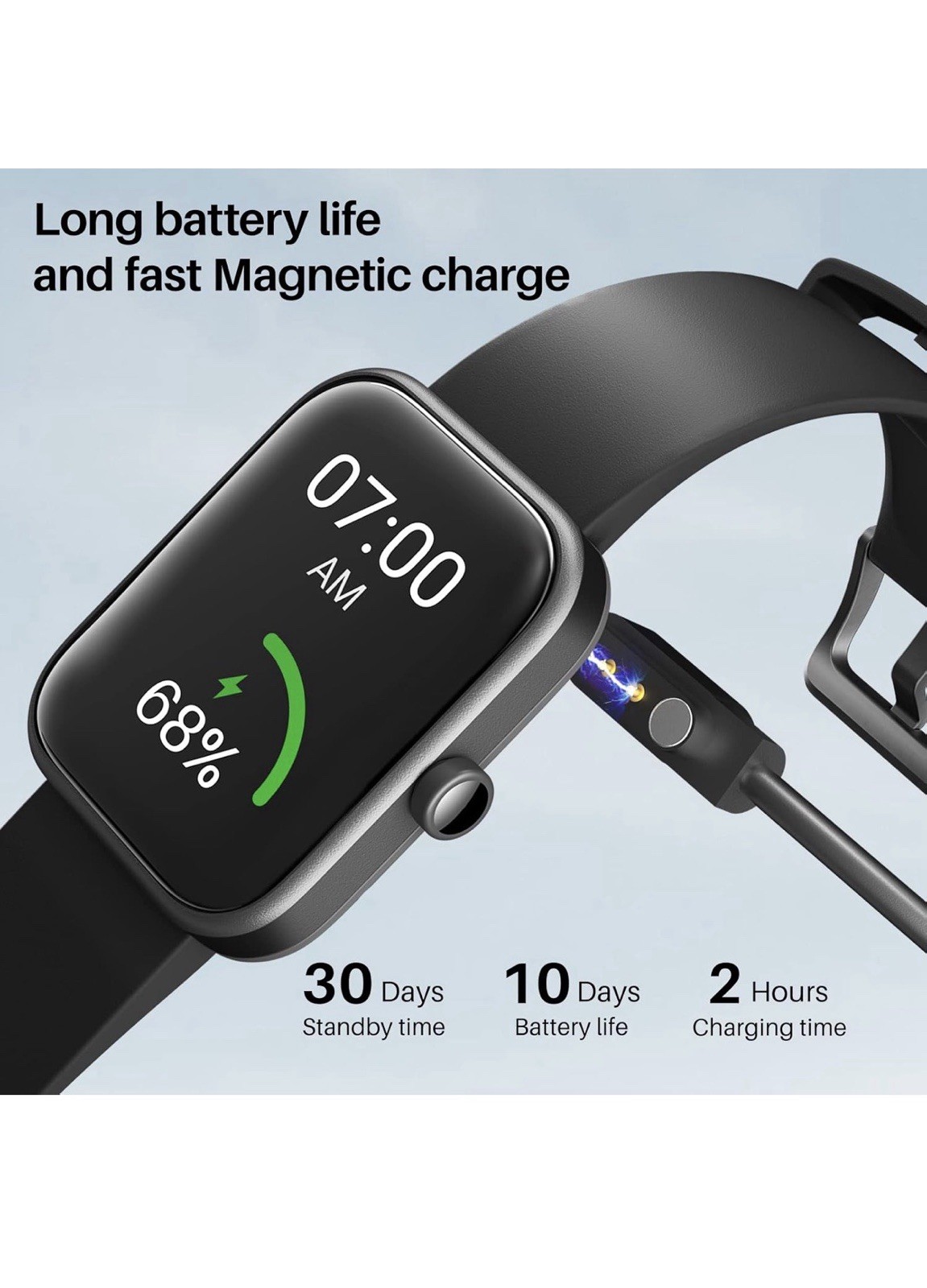 TOZO S2 Smart Watch Alexa Built-In Fitness Tracker Works W/iPhone & Android
