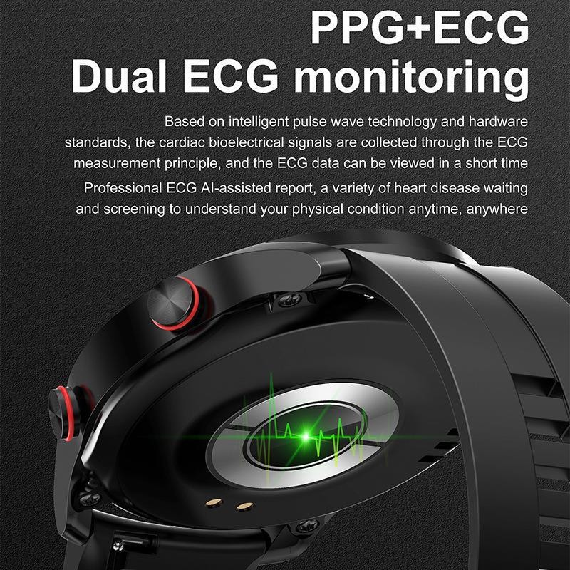 Business Bluetooth Smart Watch Health Monitoring ECG Heart Rate Blood Pressure