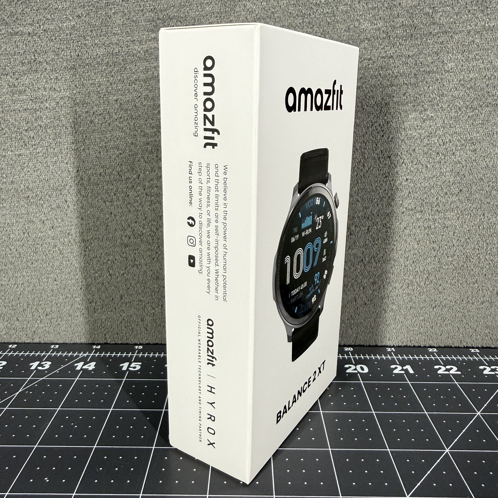 Amazfit – Balance 2 XT Smartwatch 47mm Silicone – Gray / Black New Sealed