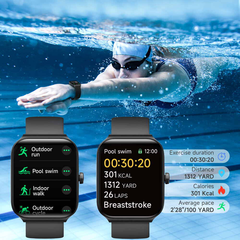 2025 Smart Watch For Men/Women, Waterproof Smartwatch Bluetooth iPhone Samsung