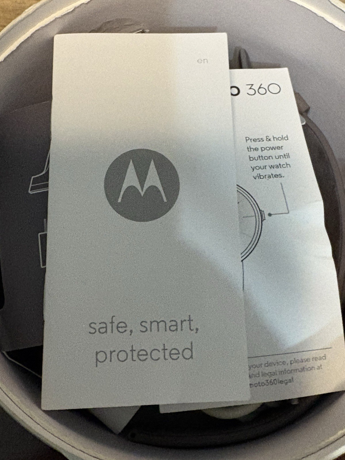 Motorola Moto 360 – Stone Grey Leather w Steel Band Smart Watch -tested