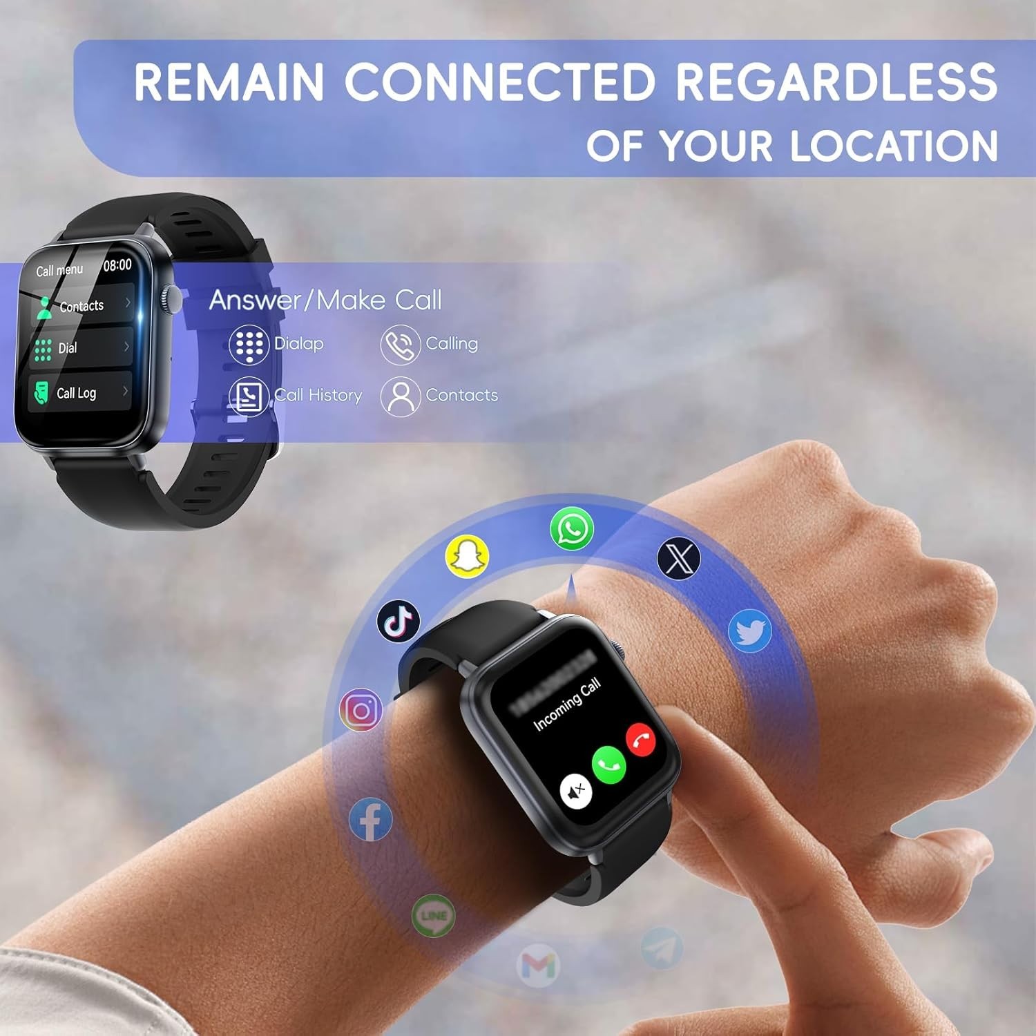 Rugged Smart Watch Bluetooth Heart Rate BP Sleep Monitor Sport Watch Waterproof