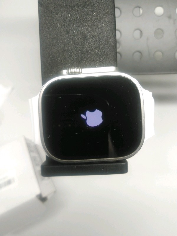 Apple Watch Ultra Smartwatch Titanium Case 49mm with White Ocean Band One Size