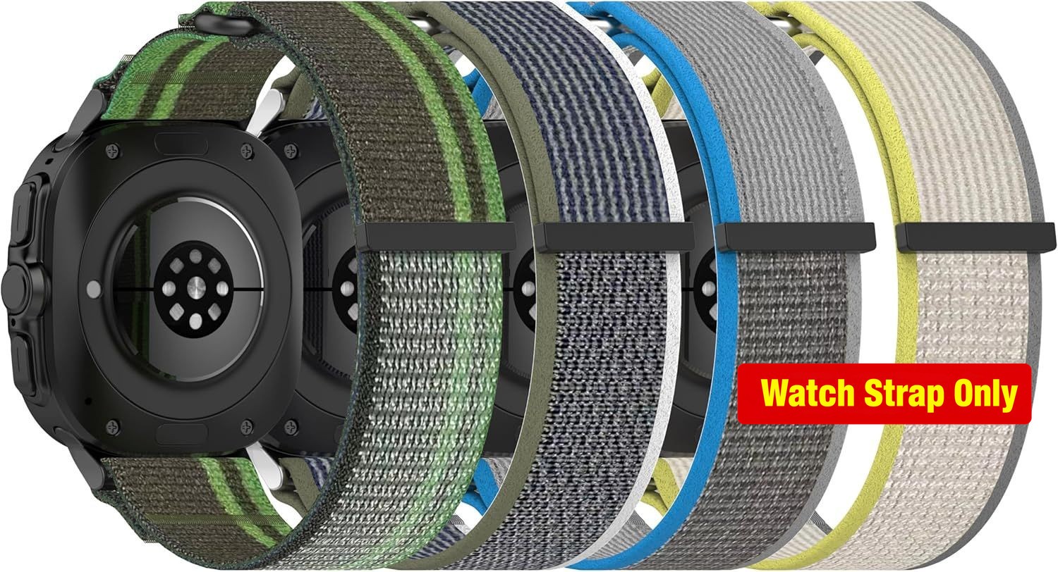 Braided Nylon Watch Band Adjustable Strap for Samsung Galaxy Watch Ultra 47mm