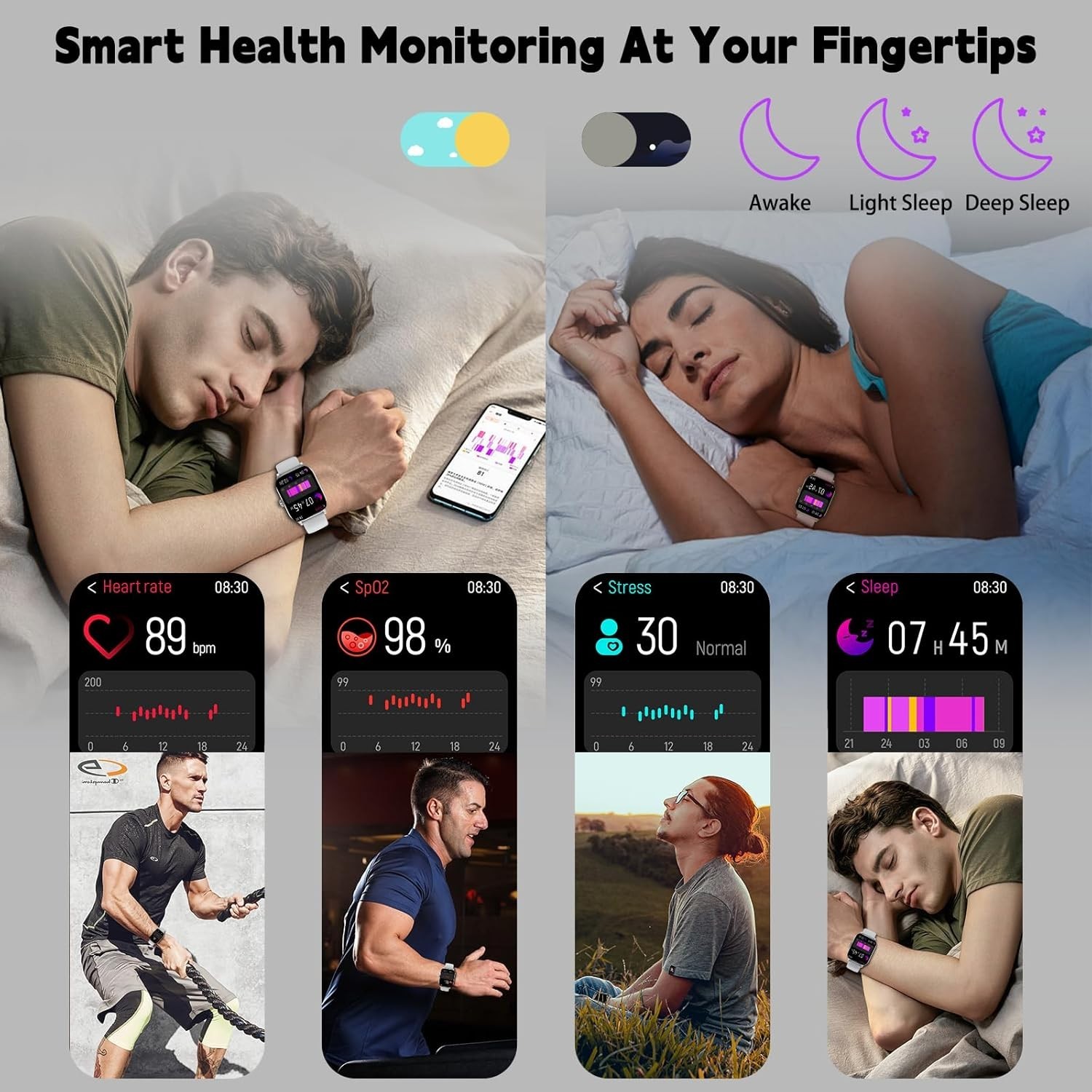 2.01” HD Smartwatch with Bluetooth Call – Health & Fitness Tracker for Adults
