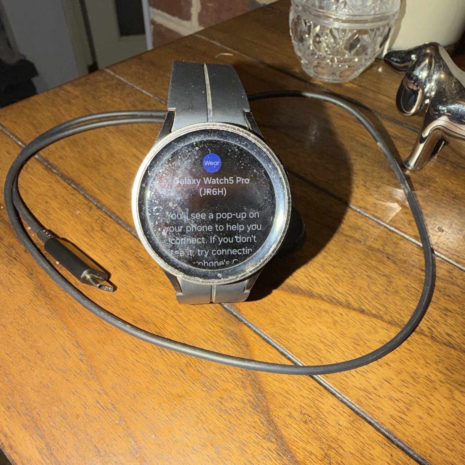 Samsung Galaxy Watch5 Pro 45mm Black Titanium, Black Silicone Band, 16GB