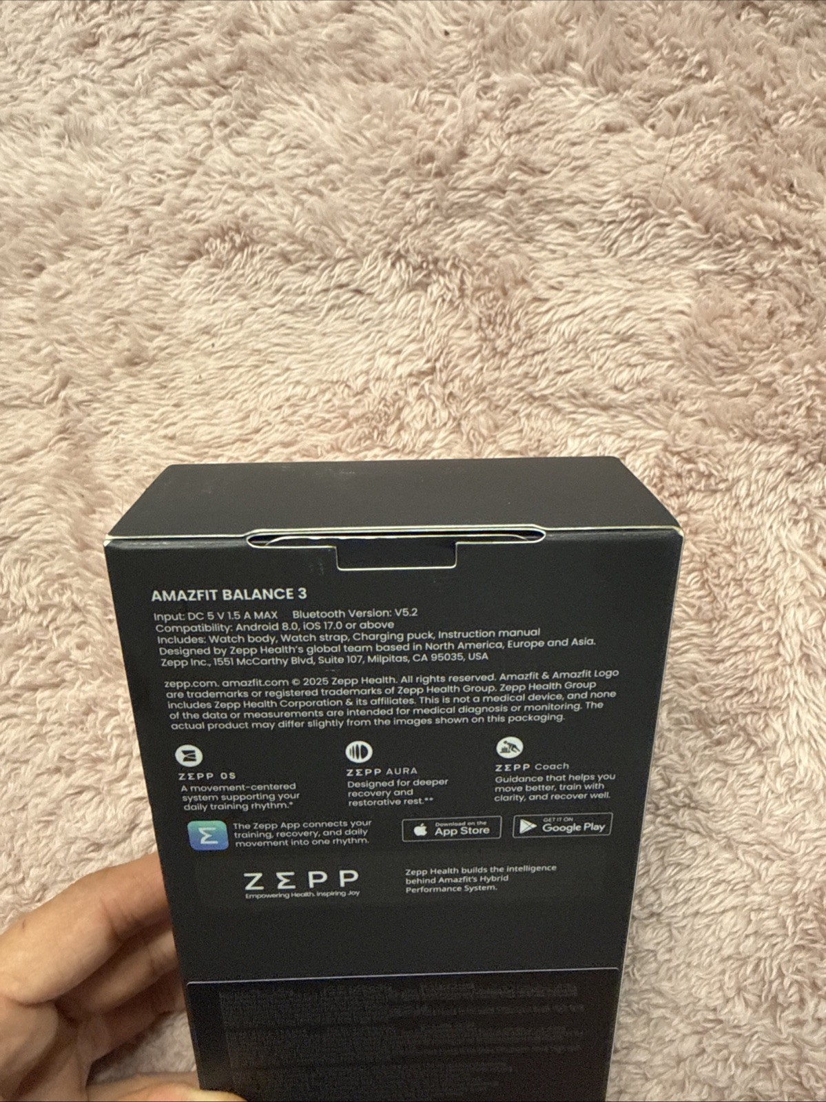 Amazfit Balance 3 Smartwatch AMOLED GPS 10ATM 21-Day Batt 180 Stainless Steel