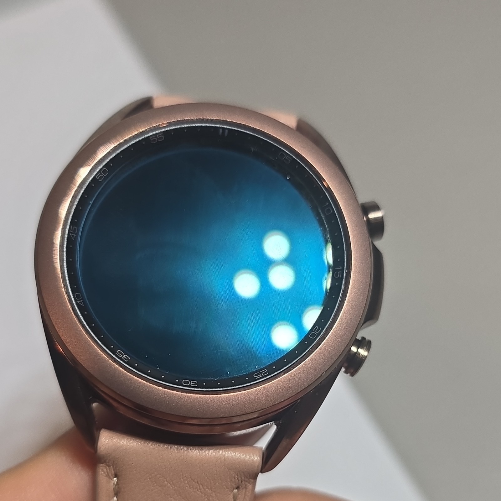 Samsung Galaxy Watch3 41mm Rose Gold Steel Beige Leather Band GPS 8GB