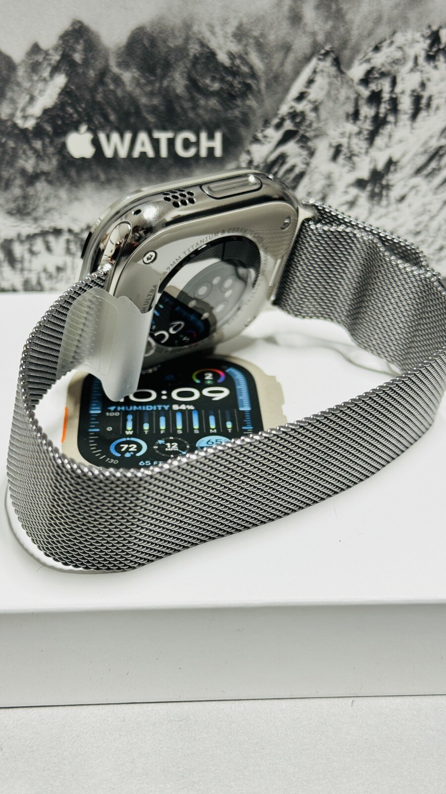 Apple Watch ULTRA 3 49mm CUSTOM Diamond Polished with Apple Milanese Loop