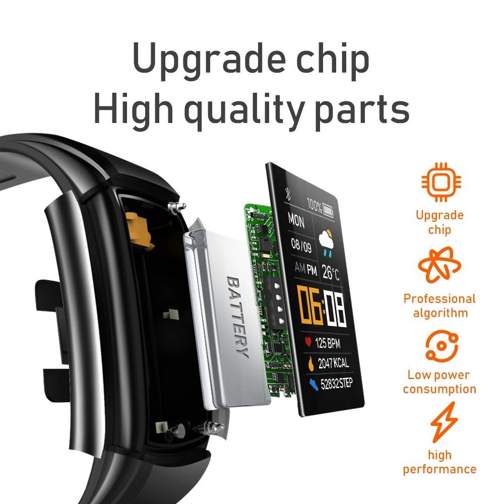 C5S mart Bracelet Heart Rate Blood Pressure Monitor Pedometer Sport Fitness IP67