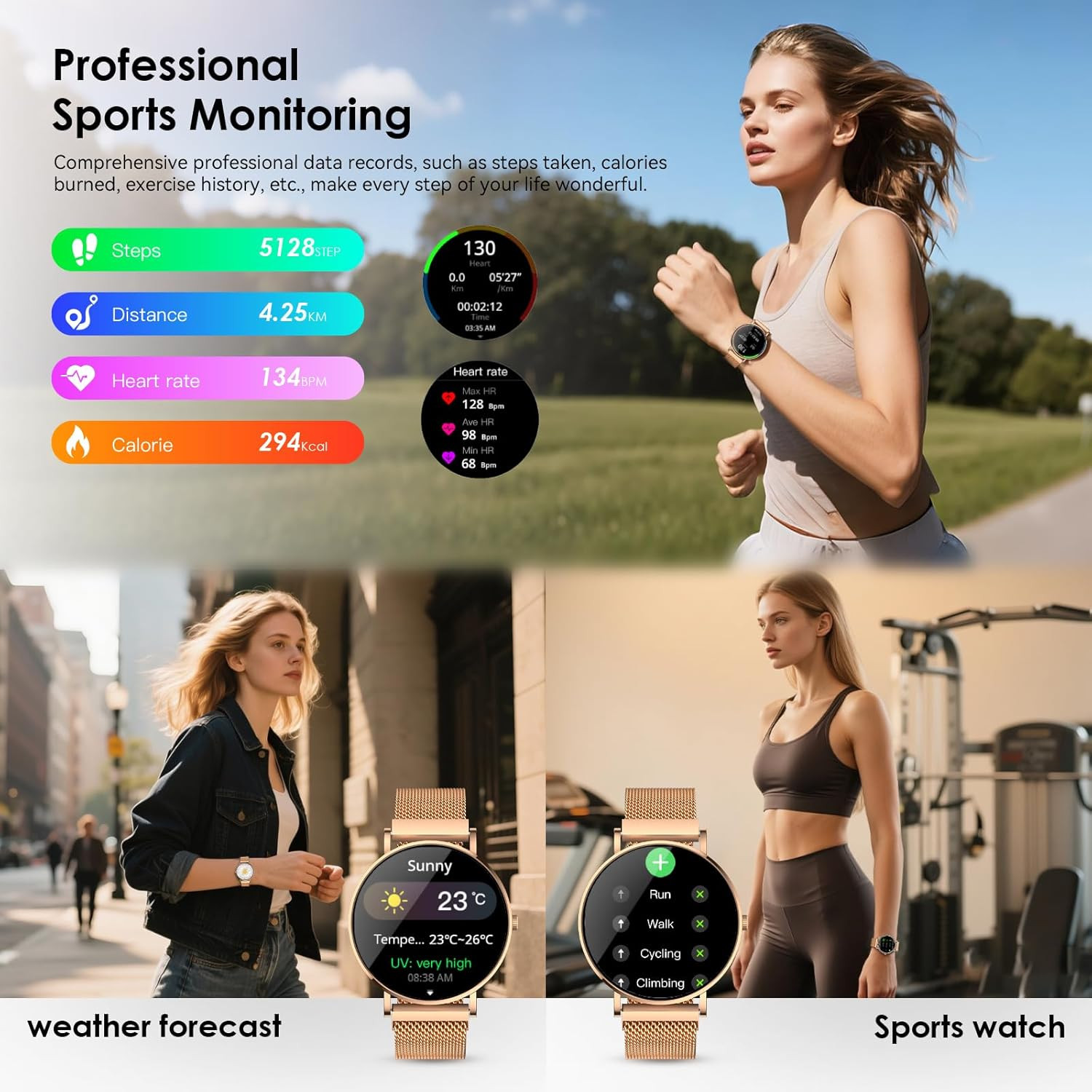 Smart Watch for Women 1.32″ Fitness Tracker Watch 7.7Mm Ultra Thin Design Answer
