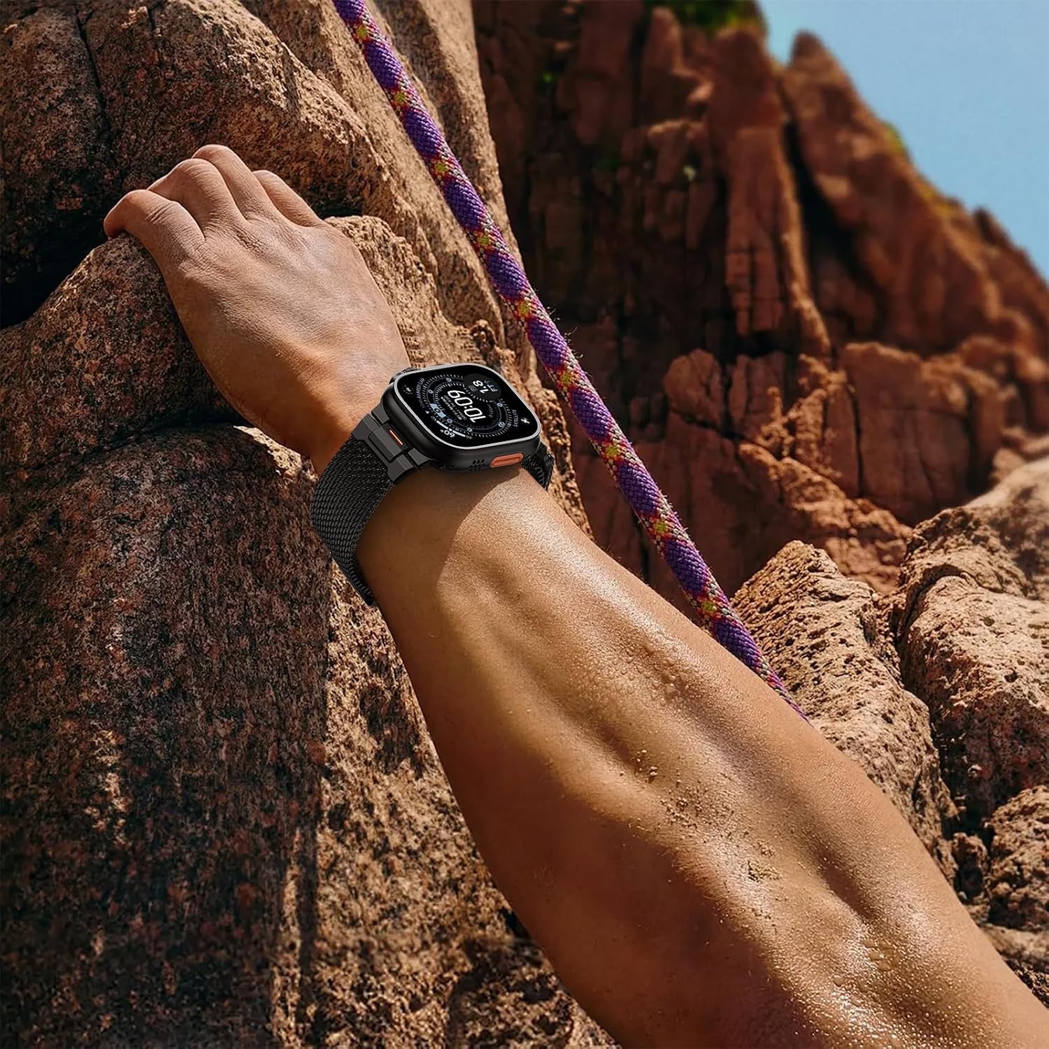 Milanese Loop Strap Compatible with Apple Watch Ultra 49mm 46mm 45/44mm