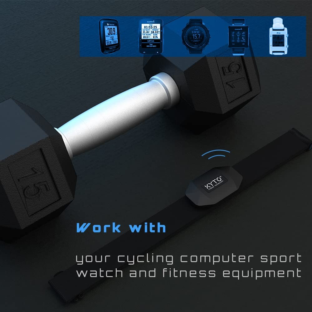 Heart Rate Monitor Chest Strap, ANT+/ Bluetooth, Compatible with iOS/Android …