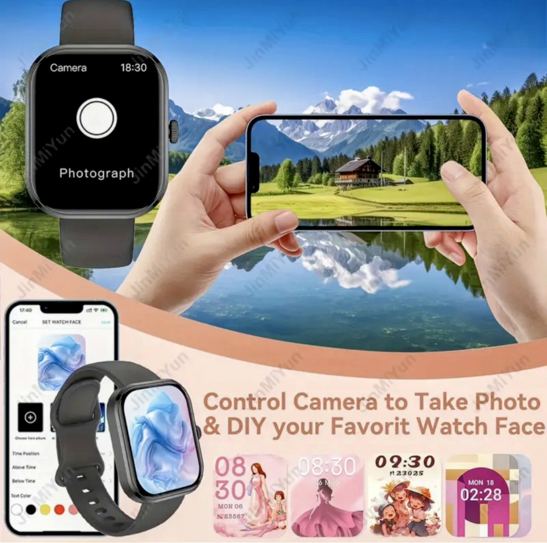 2.01-INCH FULL SCREEN TOUCH, 3PCs STRAP SPORT SMART WATCH