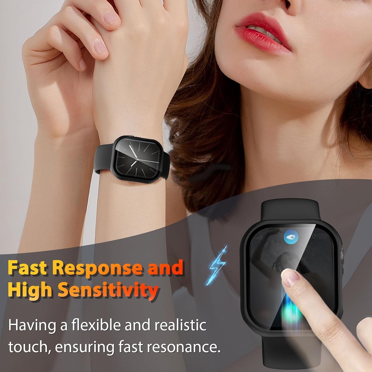 2 Pack Tempered Glass Screen Protector for Apple Watch Series 11 42mm Anti-Scrat