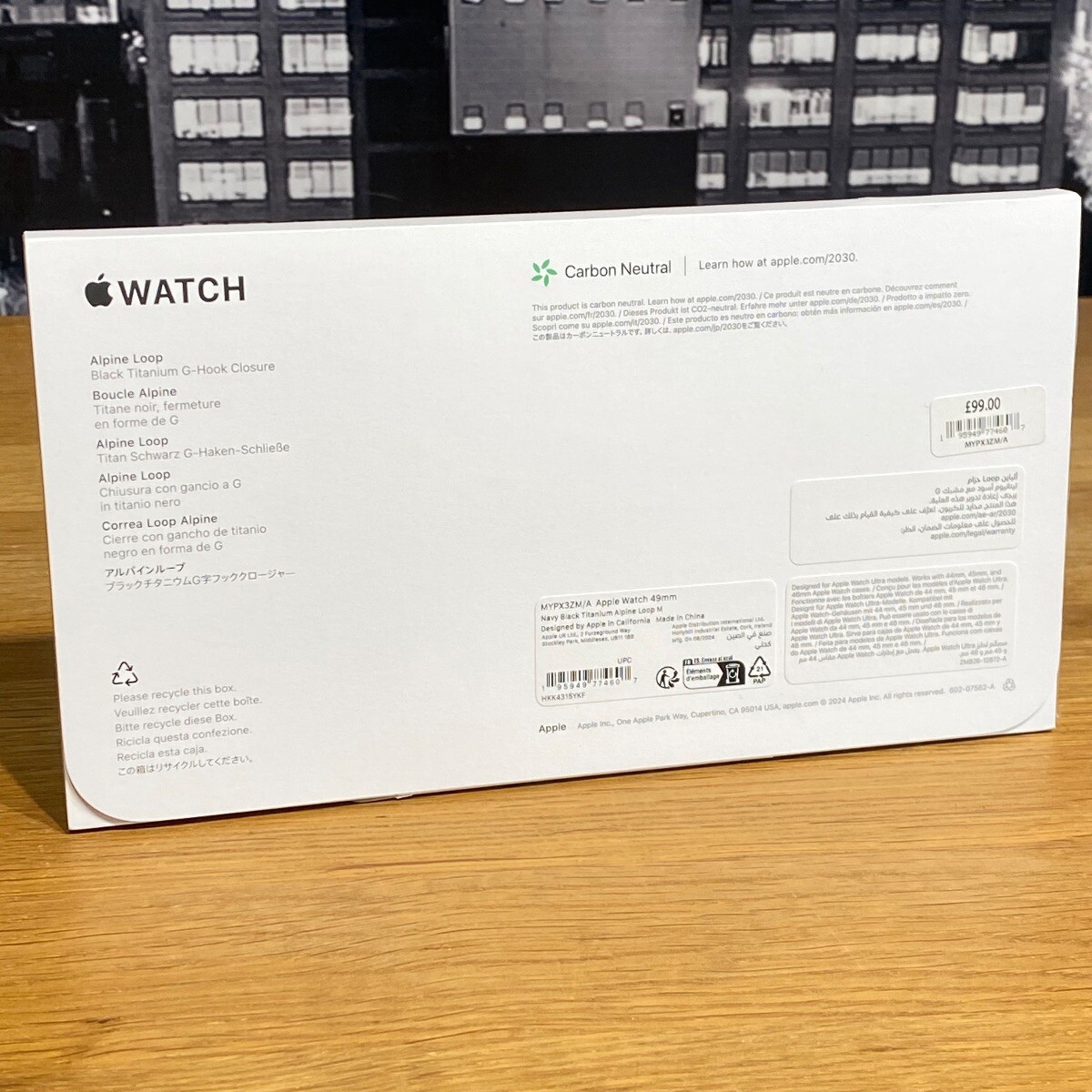 🟢 Apple Navy Alpine Loop Smart Watch 49mm Black Titanium Finish M 100% Original