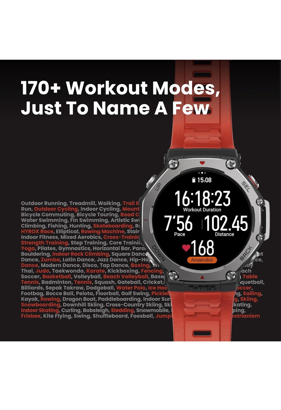 Amazfit T-Rex 3 Rugged/Military Smart Watch, Long Battery Life, Water-Resistant
