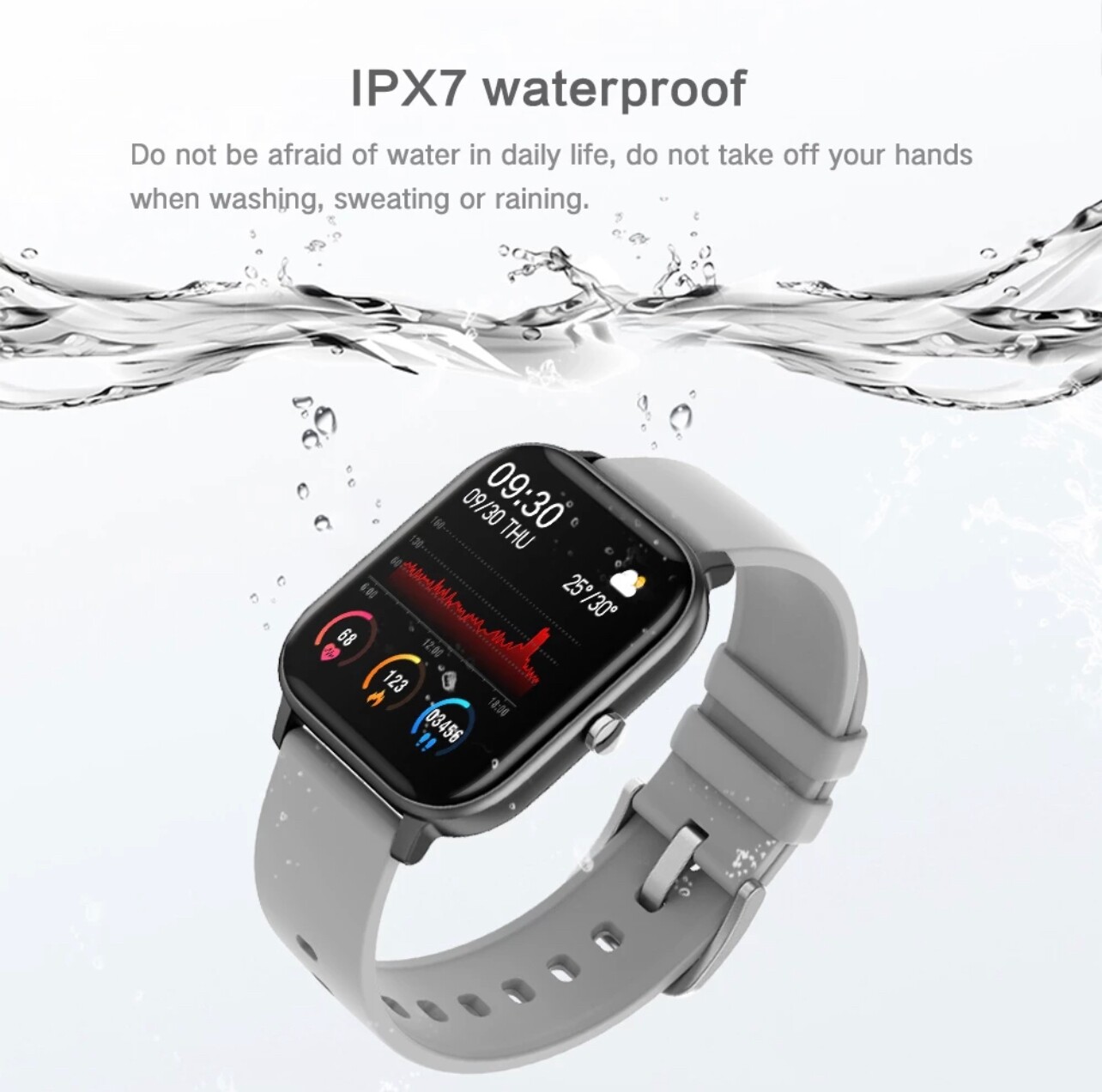 IP67 P8 Waterproof Smart Watches Blood Pressure Heart Rate Pedometer Smartwatch