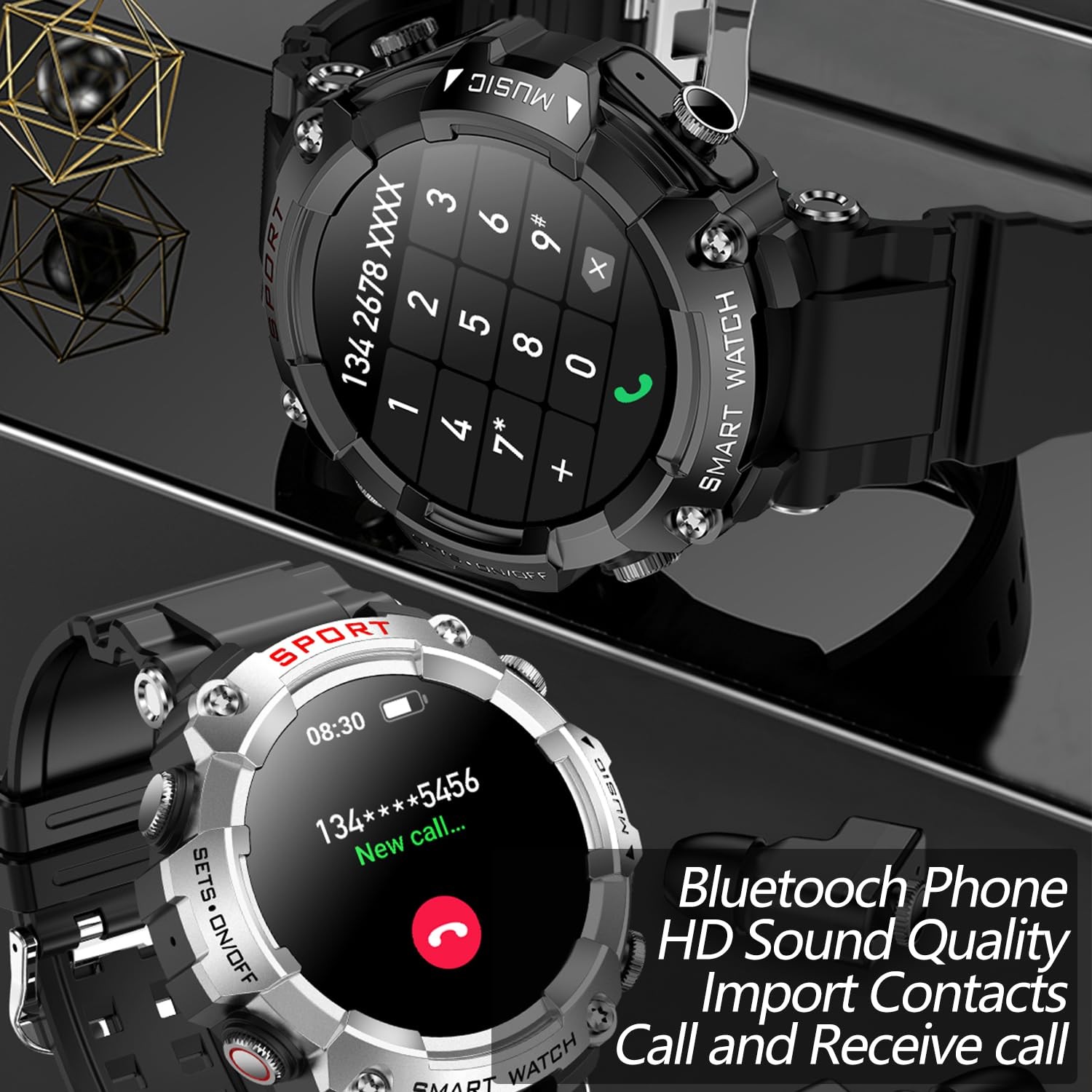 Ypsdoowkj Smart Watch Earbuds Men Women1.52 Hd Screen9D Soundfitness Sleep