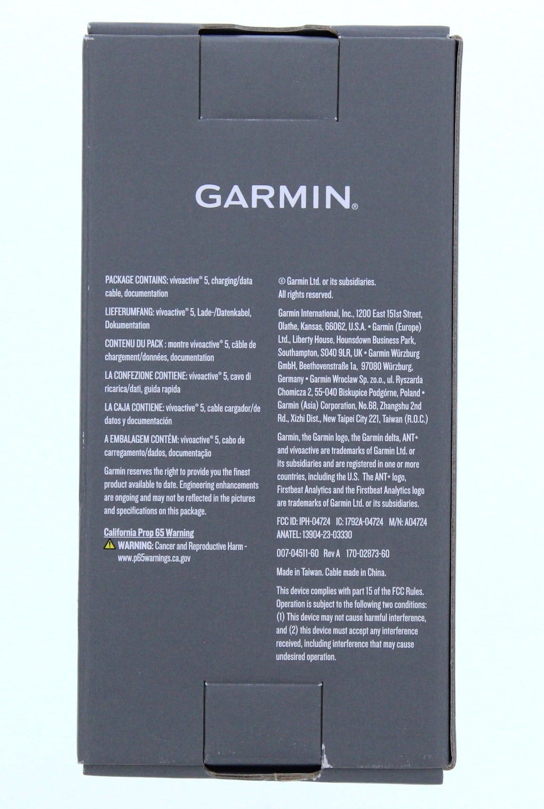 Garmin Vivoactive 5 Health And Fitness GPS Smartwatch Unisex Color- Appear Black