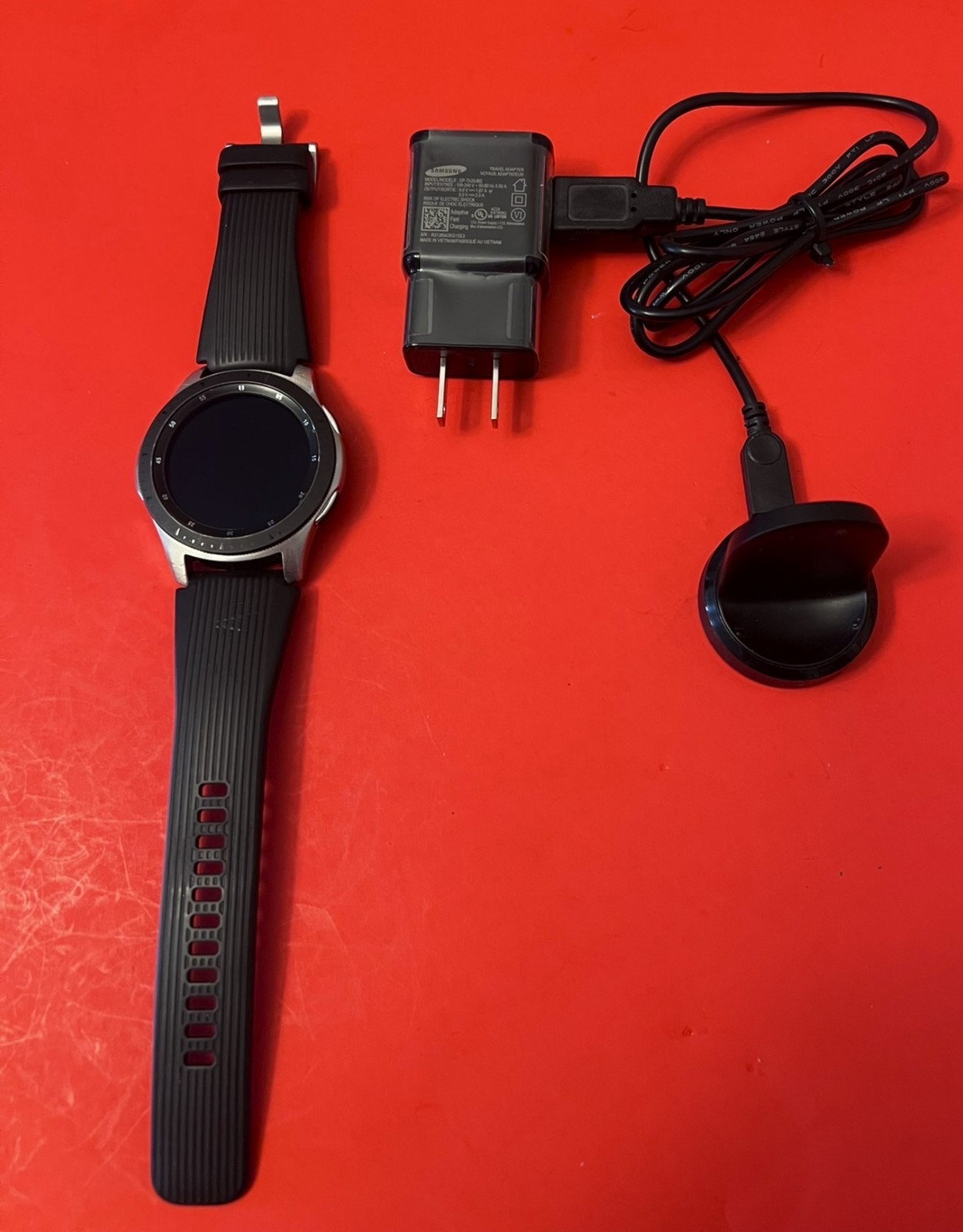 Samsung Galaxy Watch 46MM Silver SM-R800 Smartwatch Bluetooth-Great Condition
