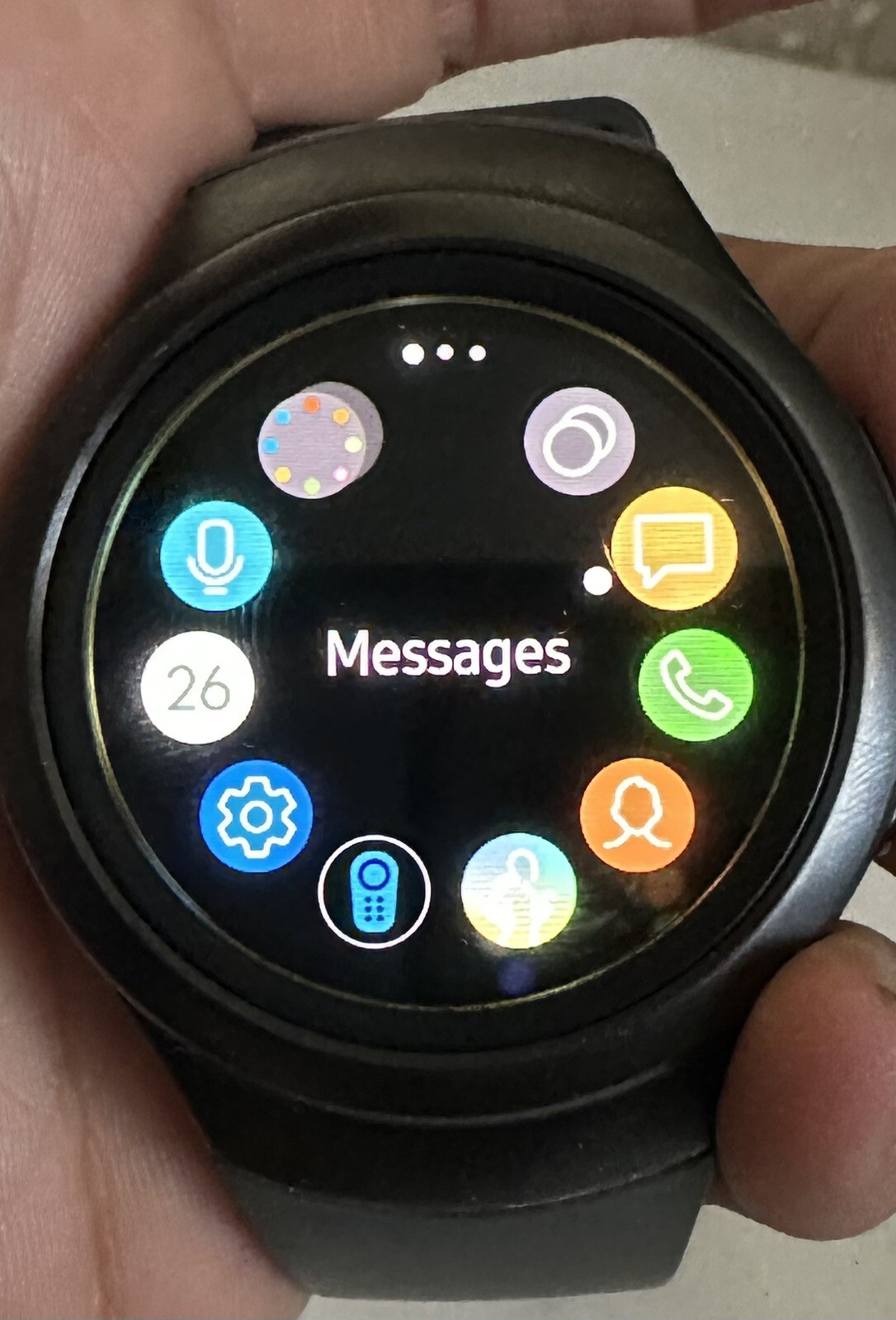 Samsung Gear S2 Stainless Steel SM-R730A 316L Black Case Black Band