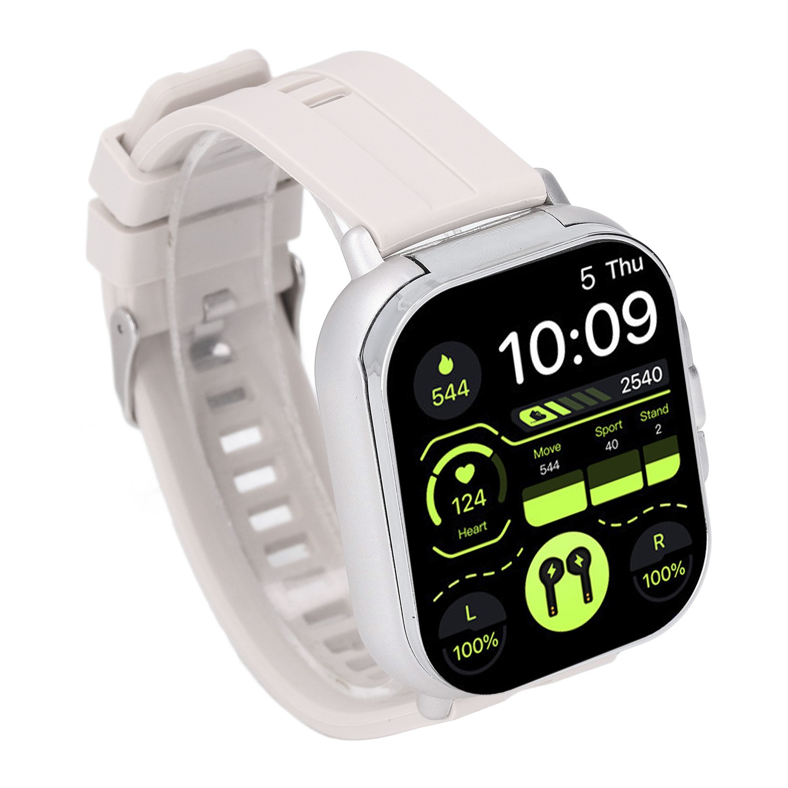 2 In 1 Smart Watch With Earbuds 2.01 Inch HD Touch Screen Bluetooth Call Fitness