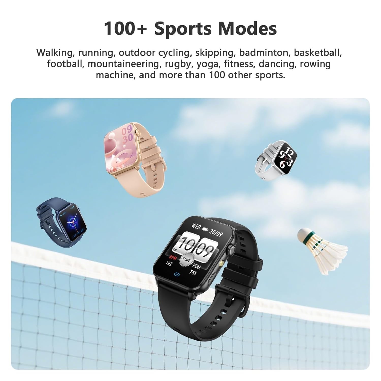 Blackview Smart Watch for Women 1.91 HD Touchscreen Fitness Heart Rate