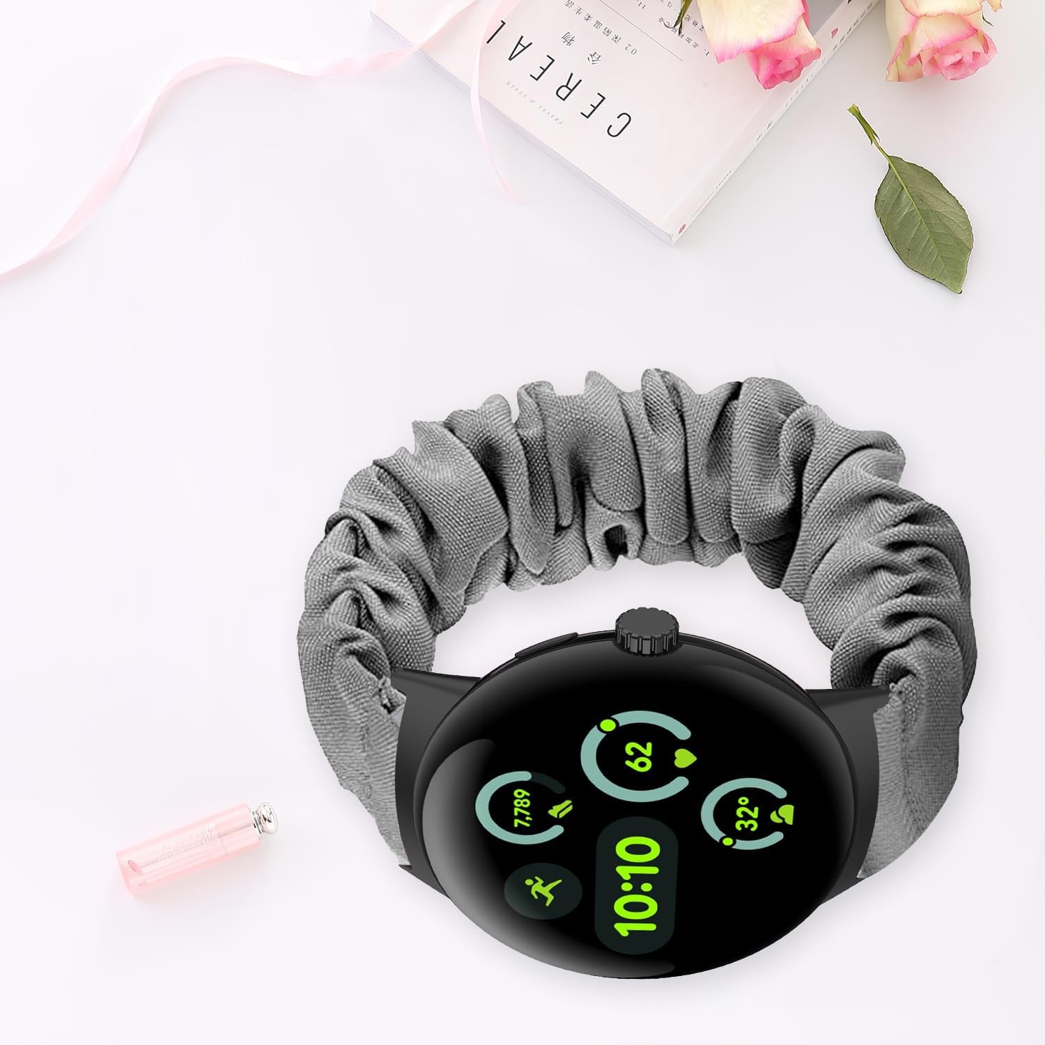 Elastic Fabric Strap Compatible with Google Pixel Watch 4 41mm/45mm