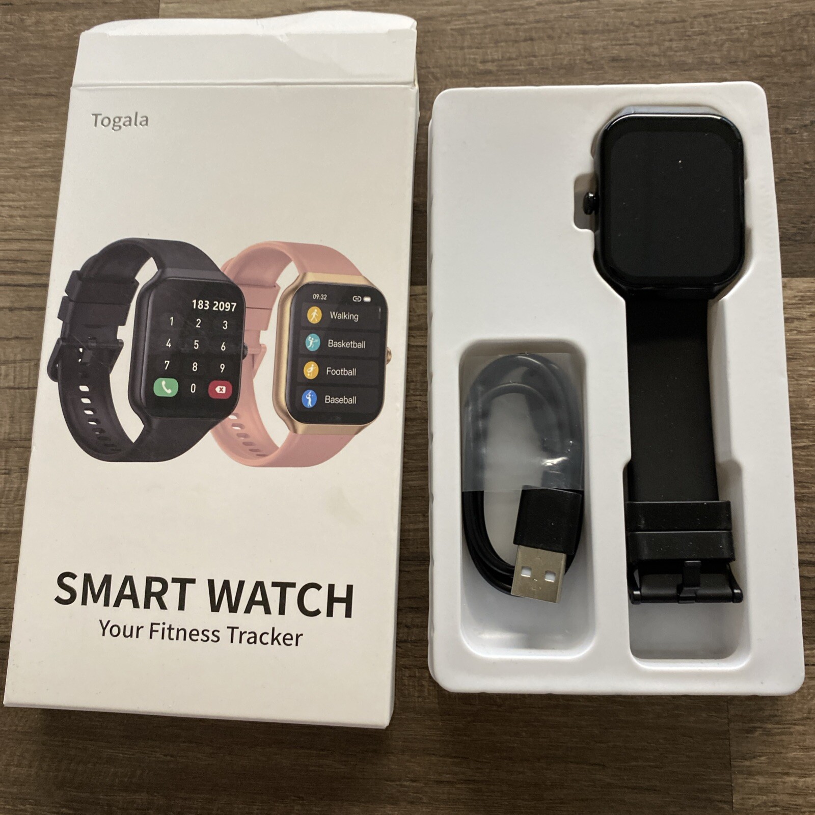 Togala Smart Watch, 1.96 inch Full Touchscreen Fitness Watch Read/4