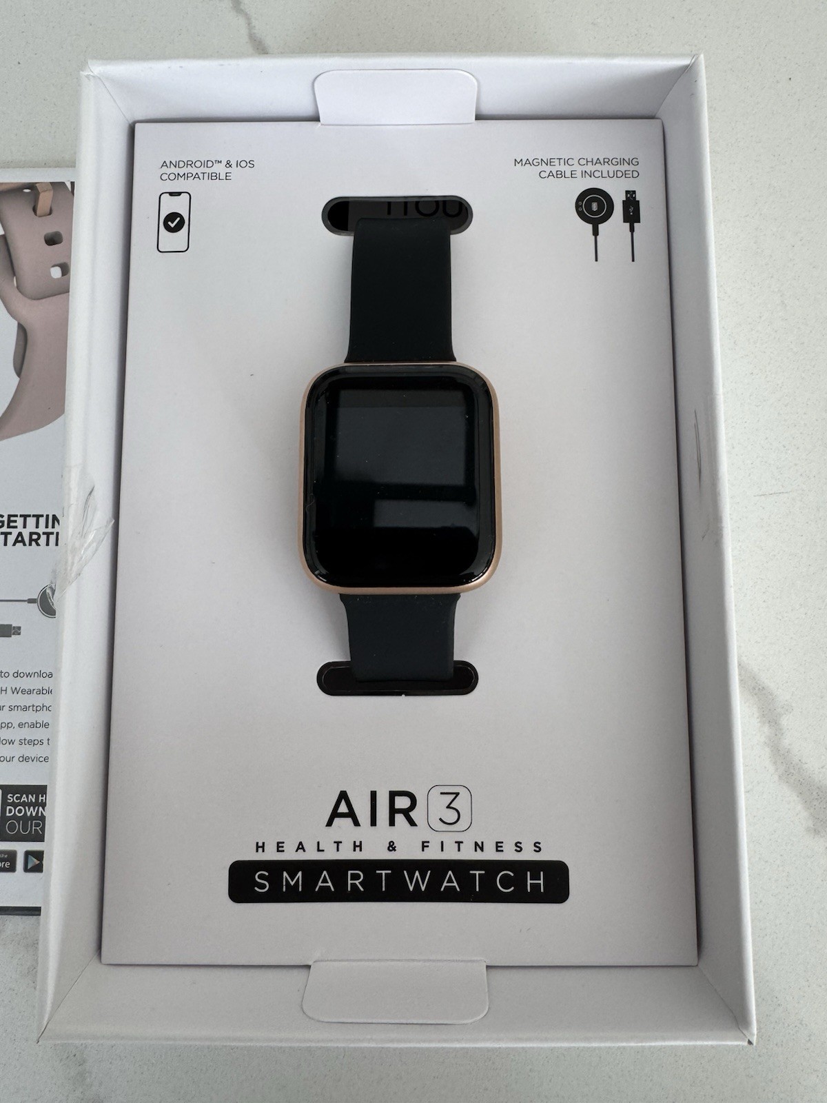 *NEW* iTouch Air 3 Smart watch Fitness Tracker, Black / Rose Gold