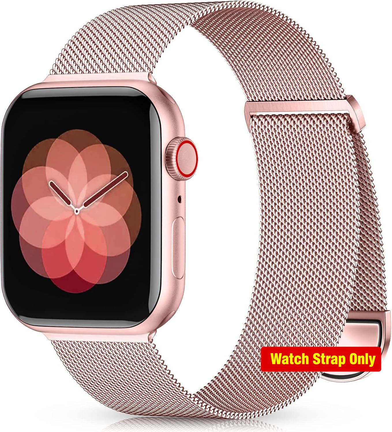 Rose Pink Gold Milanese Mesh Band for Apple Watch 38mm 40mm 41mm 42mm 44mm 45mm