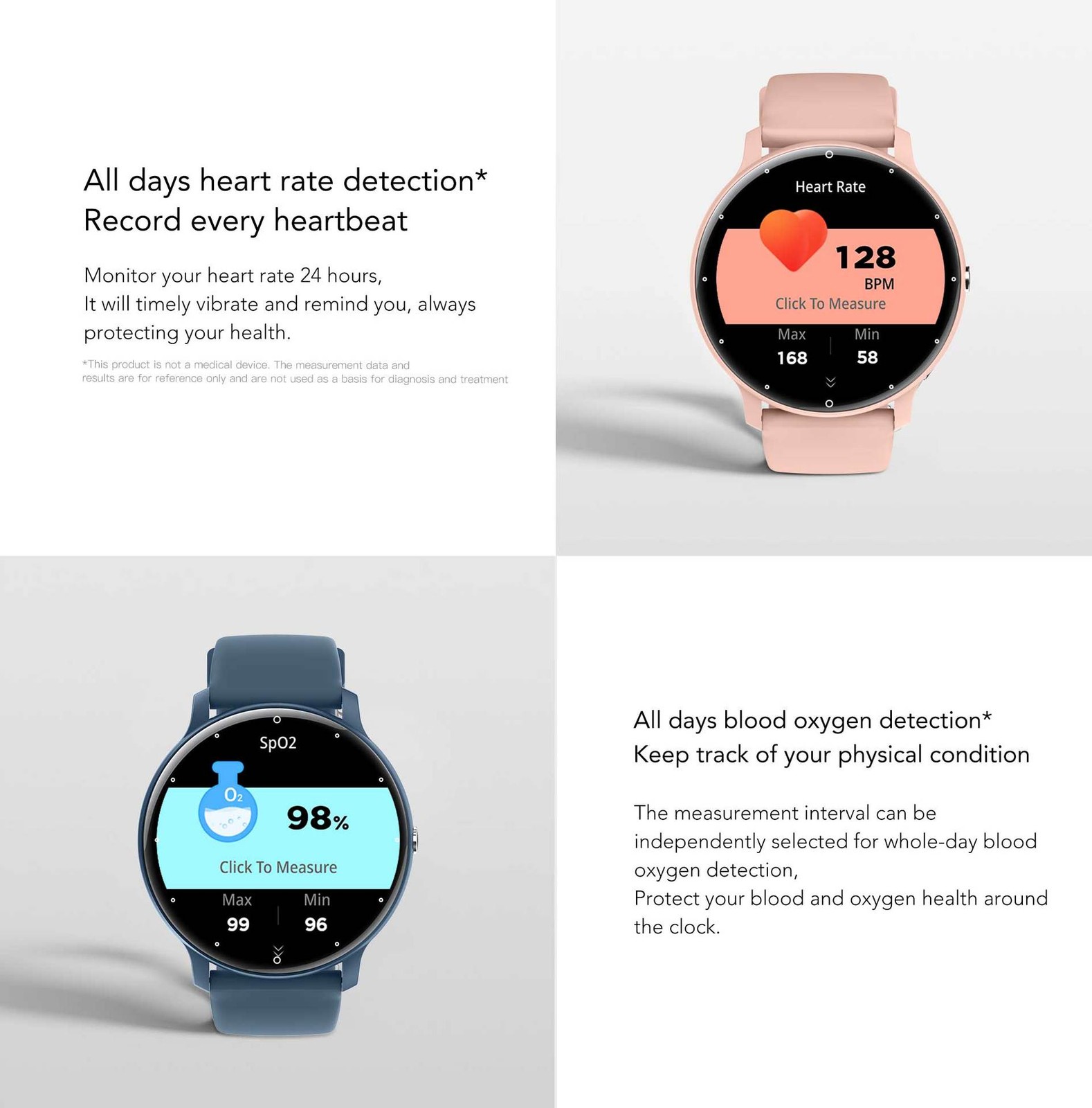 1.28inch ZL02D smartwatch waterproof AI voice heart rate health monitoring watch