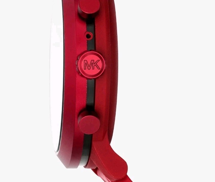 Michael Kors Access MKGO 43mm Case Red Burgund Tone with Silicone Strap(MKT5073)