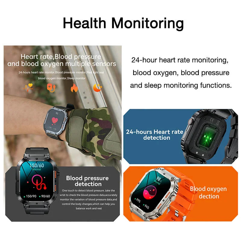 Smart Watch K57 PRO 1.96″ heart rate blood pressure/oxygen 100+ sports modes