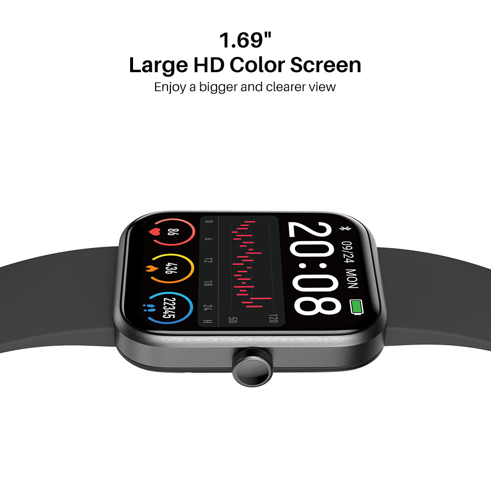 TOZO S2 44mm Smart Watch Alexa Fitness Tracker 5ATM Waterproof for iOS Android