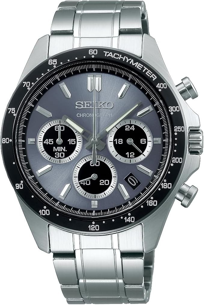 Seiko Watch SBTR027 Men’s Silver Quartz Chronograph Watch JP