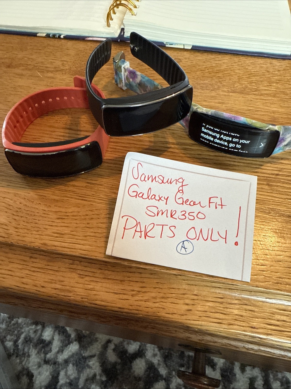 Samsung Galaxy Gear Fit Smart Watch – Black (SM-R350) – PARTS ONLY X3
