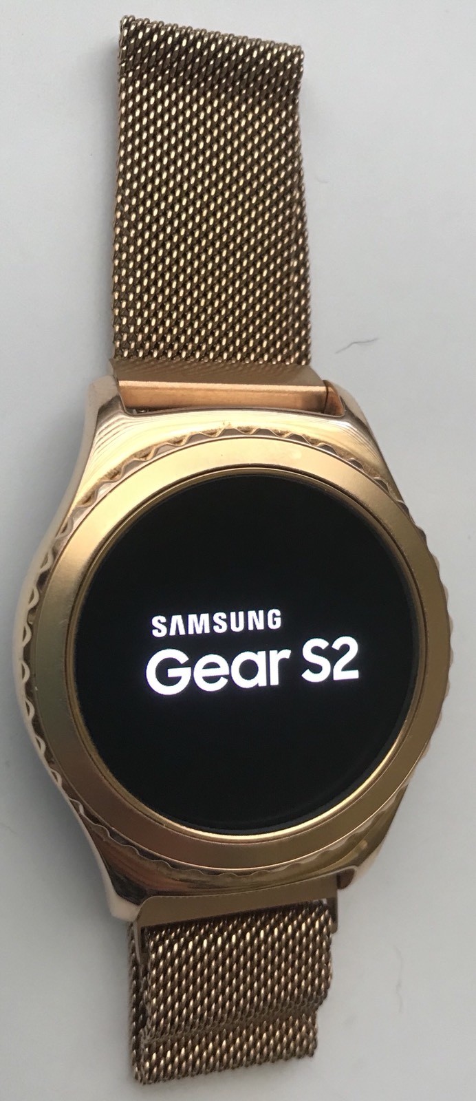 Samsung Galaxy Gear S2 classic Rose Gold Case Milanese Style Band SM-R7320ZDAXAR