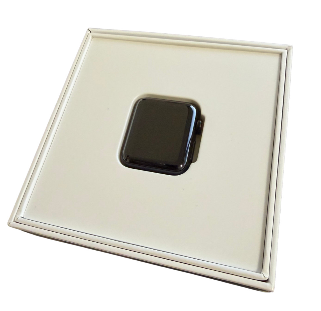 Apple Watch Series 3 38mm Black Stainless Steel black band (GPS + LTE) DEFECTIVE
