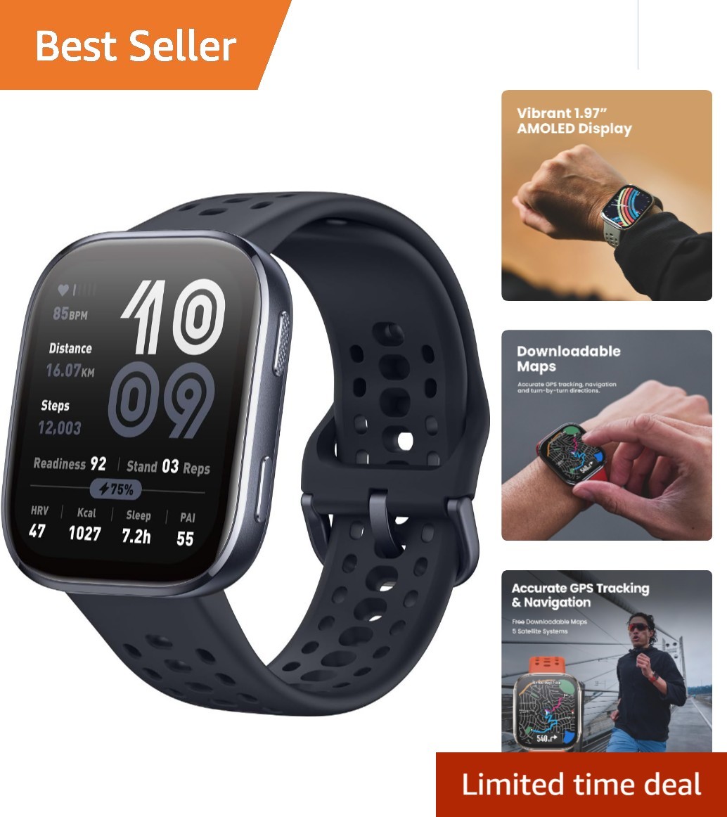 Luxury Bip 6 Smart Watch – 5 ATM Waterproof, 140+ Workout Modes & AI Assistance